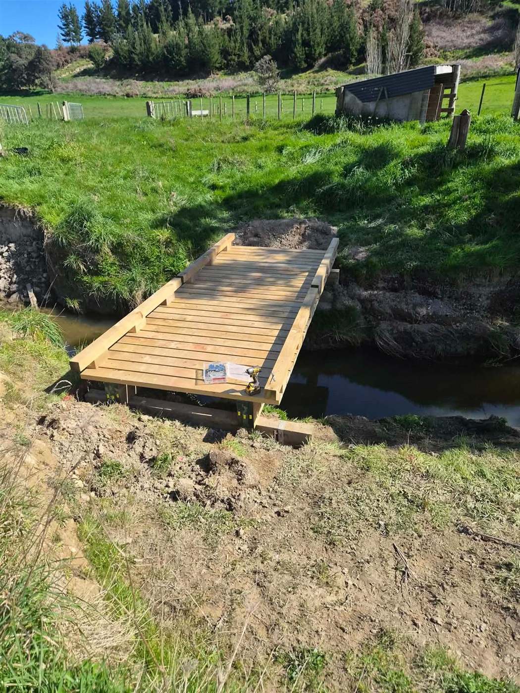 Farm bridge built by Johnson Brothers Building