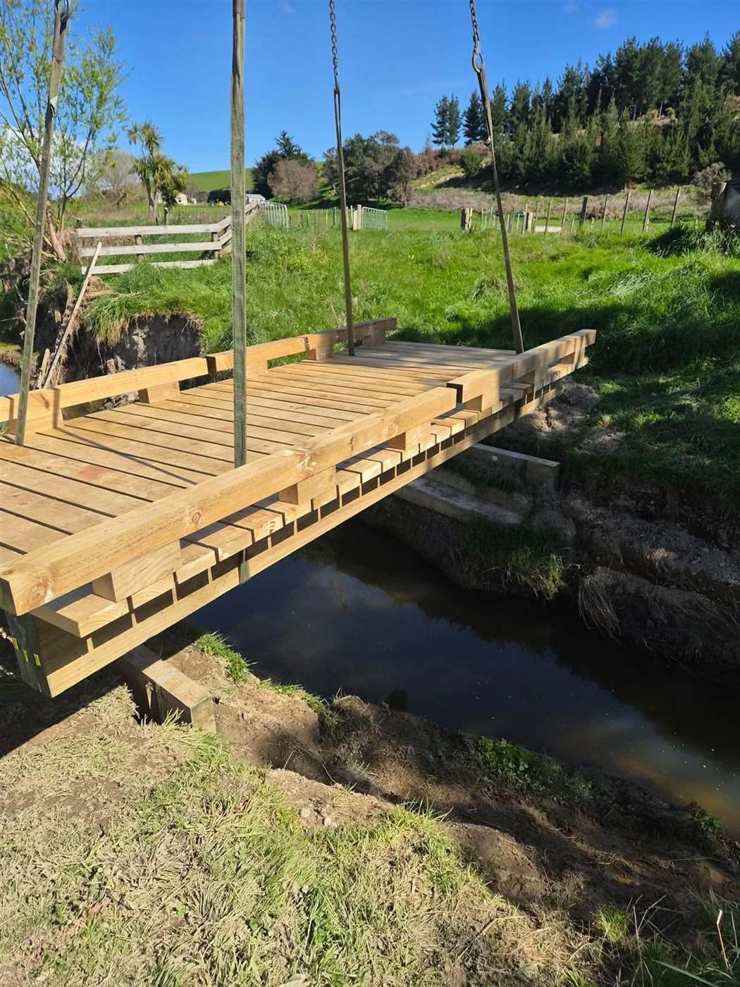 Farm bridge built by Johnson Brothers Building