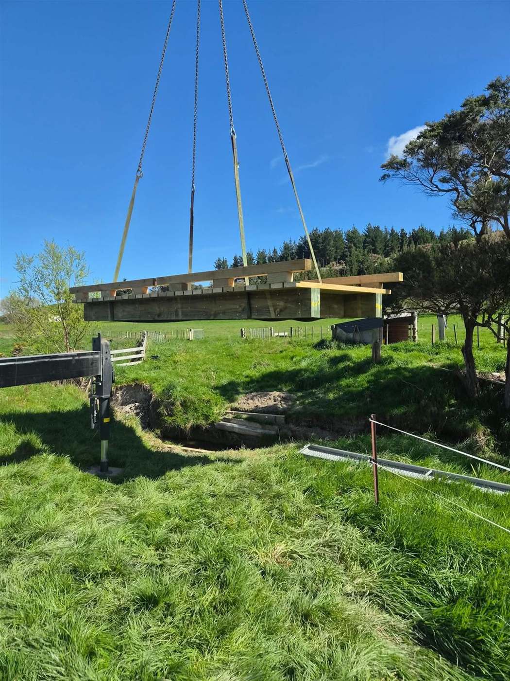 Farm bridge built by Johnson Brothers Building