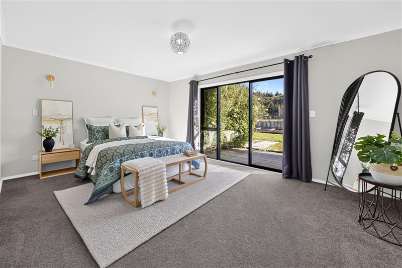 Bedroom with sliding doors to the garden